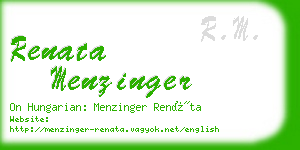 renata menzinger business card